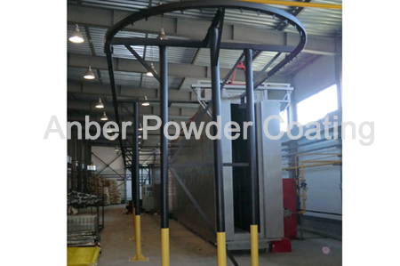 Whole view of PVC powder coating line